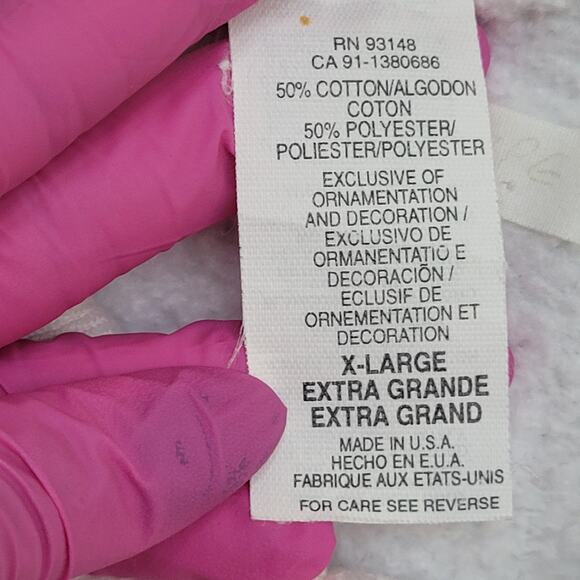 Vintage 80s Flower Heart Collared Sweatshirt Women XL 23x24 USA - Picture 7 of 13